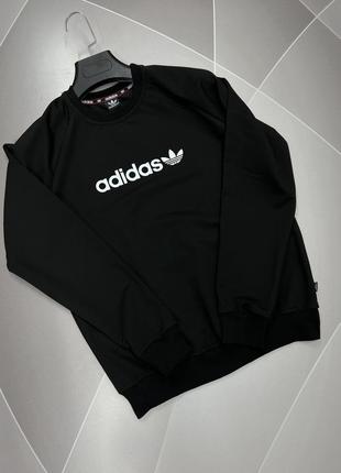 Свитшот мужской adidas s-xxl арт 1546, цвет черный, международный размер xxl, размер мужской одежды (ru) 52