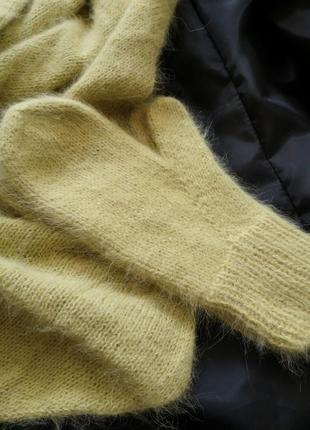Набір шапка рукавиці шарф ангора кролик3 фото