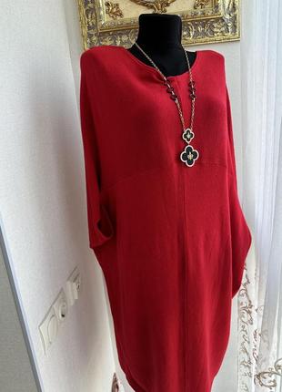 Красное платье свободного кроя3 фото