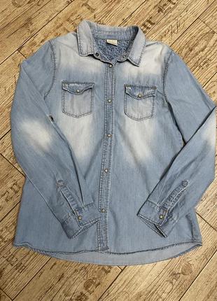 Рубашка джинсова zara, 13-14 років, xs