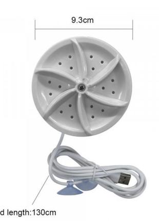 Портативна обертова ультразвукова пральна машинка з кабелем ma-2 usb для подорожей і дому2 фото