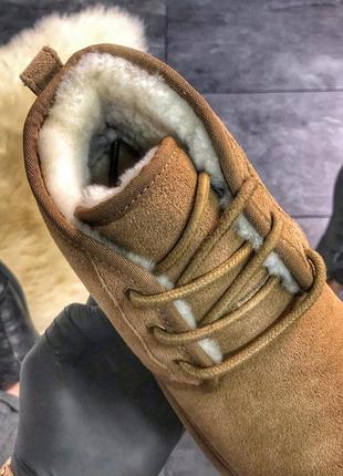 ❄️ugg classic short brown❄️зимние мужские коричневые угги/уги/ботинки с мехом, зимові угі9 фото