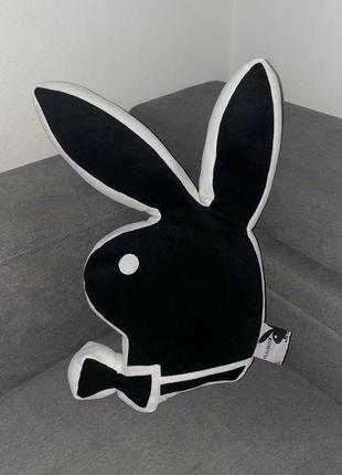 Декоративная подушка плейбой плей бой playboy play boy игрушка черная заяц зайка кролик4 фото