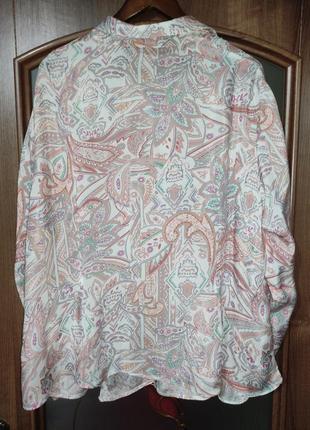 Нежная блуза / рубашка в принт frank walder (вискоза, купро)2 фото