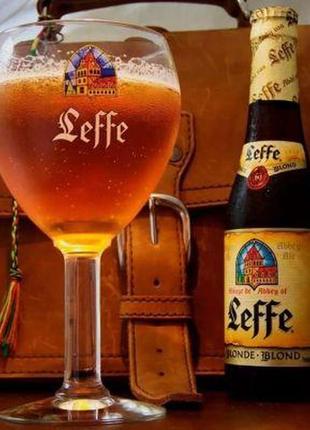 Бокал для пива leffe бельгия коллекционный бокал , пивной бокал 0,33 мл1 фото