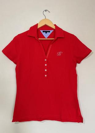 Красная футболка поло tommy hilfiger р.м оригинал, майка