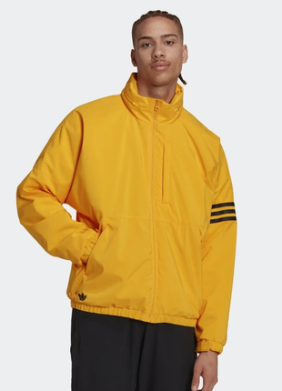 Чоловіча куртка вітрівка adidas padded stripes puffer jacket - collegiate gold hl9200