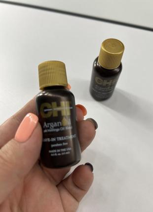 Восстанавливающее масло для волос chi argan oil plus moringa oil, 15 мл1 фото