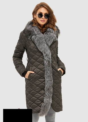 Жіноче зимове пальто з натуральним хутром разеры:42-50