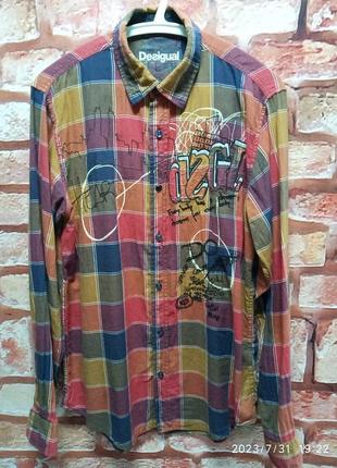 Сорочка бавовна desigual екстравагантна вінтаж 00-е