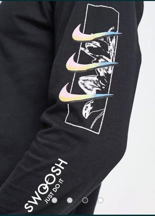 Кофта лонгслив nike sport casual big swoosh спортивная туристическая трекинговая drill2 фото