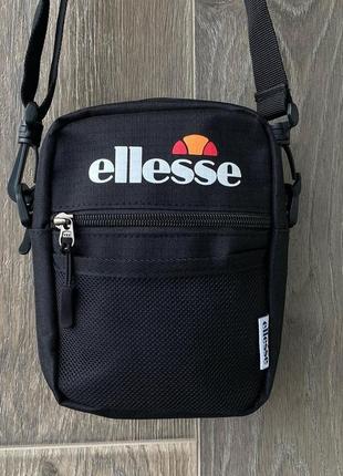 Месенджер ellesse, барсетка еліс чорна, сумка через плече, месенджер