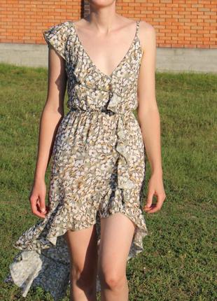 Сукня сарафан volan асиметрична сукня платье сарафан футболка шорты купальник бикини монокини макраме сетка1 фото