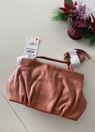 Кожаная сумка /клатч zara 💝