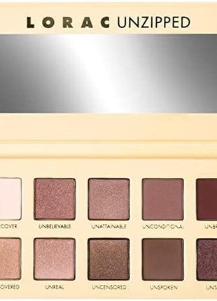 Lorac unzipped eyeshadow palette+ праймер палитра теней