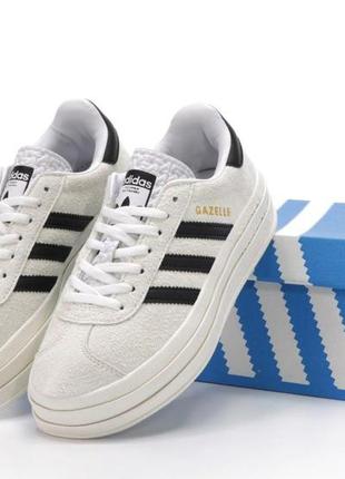 Женские кроссовки adidas gazelle bold white 37-38-39-406 фото