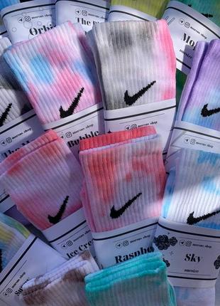 Високі шкарпетки nike tie dye, носки найк тай дай//(6 пар — 390 грн)//[носки найк купити]2 фото