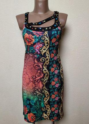 Яркое летнее платье цветочный принт lmz /875/