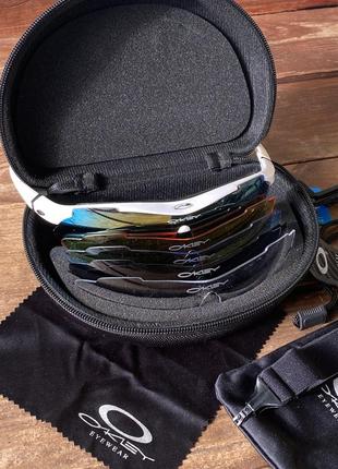 Окуляри очки oakley с набором линз polarized солнце защитные вело очки спортивные тактические y2k1 фото