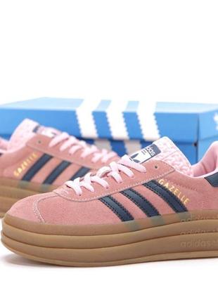 Женские кроссовки adidas gazelle bold pink 36-37-38-39-40