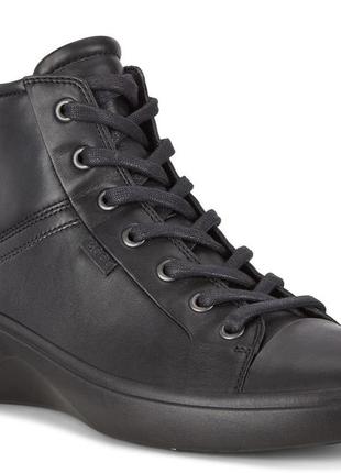 Жіночі, шкіряні, демісезонні черевики *ecco soft 7 wedge* zw68171 фото