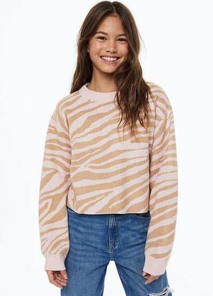 Вязаный свитер оверсайз для девочки