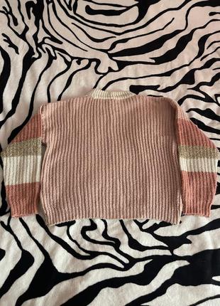 Кофта свитер джемпер в полоску с люрексом3 фото
