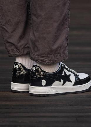 Bape sta patent black\white8 фото