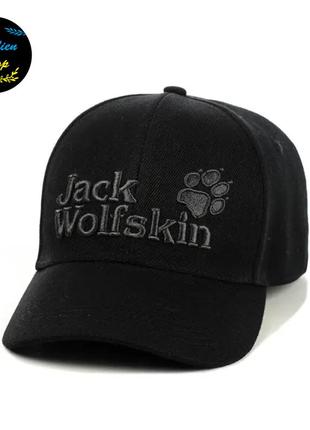 ● кепка бейсболка с вышивкой - jack wolfskin / джек вольфскин m/l черный ●