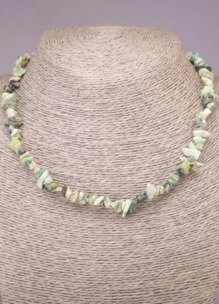 Ожерелье из натурального камня молния крошка d - 5-8мм l-42-48см1 фото