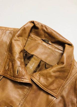 Helium винтажный кожаный жакет пиджак куртка с поясом leather распродаж6 фото