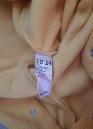 Слип пижама флис флисовая флисовая домашняя одежда george 18-24 мес2 фото