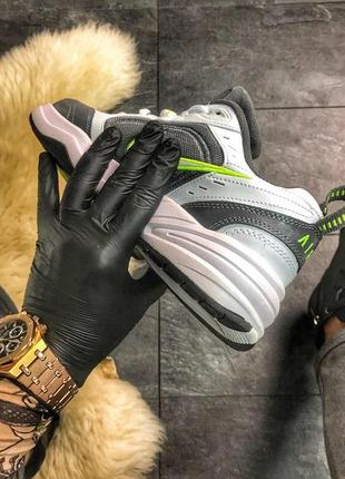 Nike air monarch iv gray/green,  кросівки найк, білі/зелені чоловіків кросівки, жіночі кросівки найк монарх8 фото