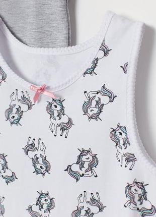 Набір майок дівчинці, майки 8/10 років h&m 2