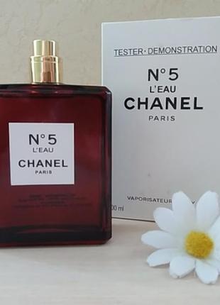 Тестер chanel № 5 l’eau red edition 100 мл1 фото