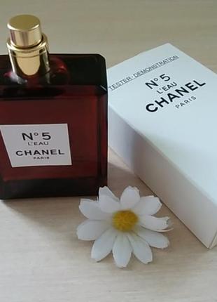 Тестер chanel № 5 l'eau red edition 100 мл5 фото