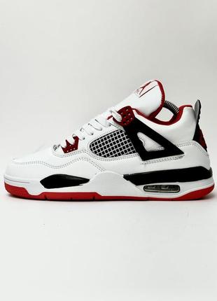 Кроссовки nike air jordan retro 4 white&gt; red (36-41)