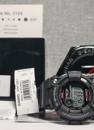 Чоловічий годинник часы casio g-shock frogman gwf-1000-1cr tough solar новий