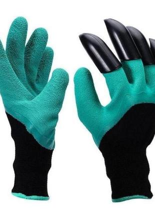 Садові рукавички з кігтями garden genie gloves6 фото