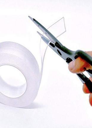 Многоразовый двусторонний скотч grip tape крепежная лента 3 м3 фото