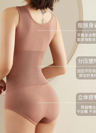 Женское слитное корректирующее боди моделирующее нижнее белье 35-110 кг waist band6 фото