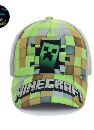 ● дитяча кепка на липучках - майнкрафт / minecraft ●