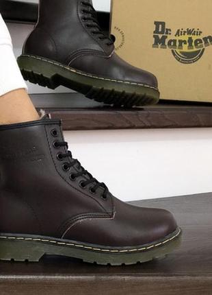 На меху! черевики dr. martens 1460 ботинки зимние мартинсы1 фото