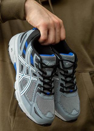Asics gel venture 6 grey blue, кроссовки мужские ассикс, кроссовки мужское ассикс