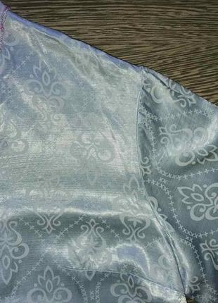 Шикарная теплая ночная рубашка атлас на фланели 48/564 фото