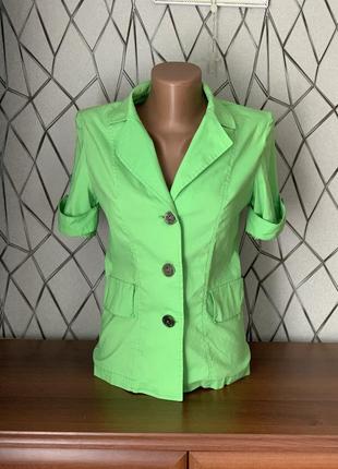 Летняя блуза под пиджак зеленый размер м