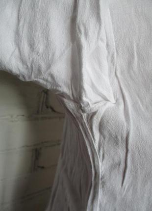 Рубашка/блуза белая вискозная с вышивкой и пайетками/вискоза6 фото