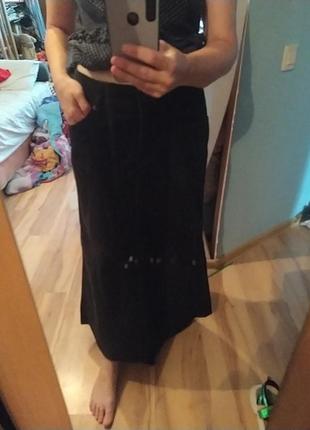 Вельветовая длинная юбка, 38 размер9 фото