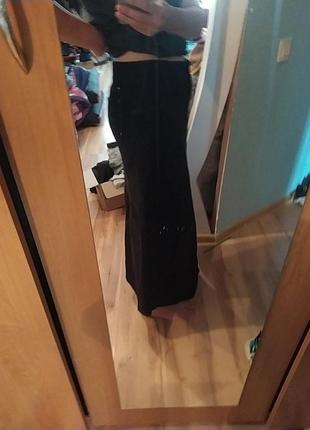 Вельветовая длинная юбка, 38 размер10 фото