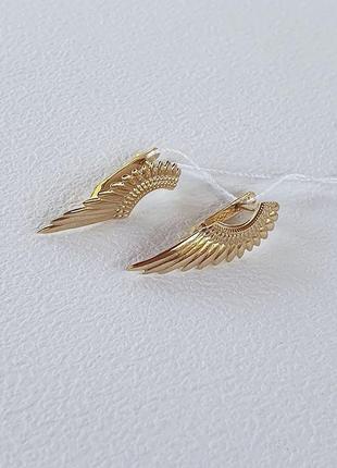 Сережки крила з золота
